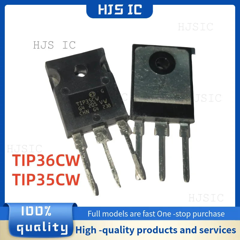 Lote 5 Pcs Transistor Darlington Par TIP35CW (NPN) / TIP36CW (PNP) TO-247