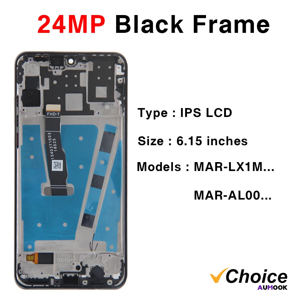 for HUAWEI P30 Lite AAA+ IPS LCD Display Touch Screen Digiziter Assembly pantalla For Huawei Nova 4e With Frame LCD Display