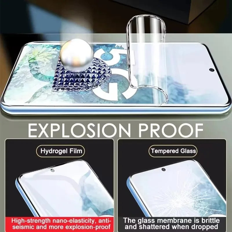 Film Hidrogel Protector Pantalla para Samsung Galaxy S8-S24 Ultra/Plus/FE / Note 9/10/20 Plus (5 Unidades)