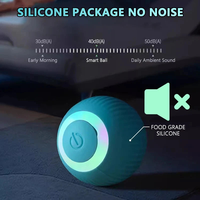 Bola Interactiva Automática Rodante Mágica para Gatos (Juguete Inteligente Electrónico Interior) Accesorios Juego Gato (2 Unidades)