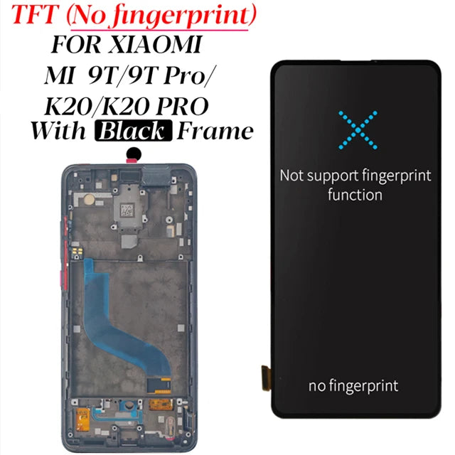 6.39'' Super Amoled Display For For Xiaomi Mi 9T Mi9T Pro LCD Display Touch Screen Digitizer Assembly For Redmi K20/K20 Pro LCD