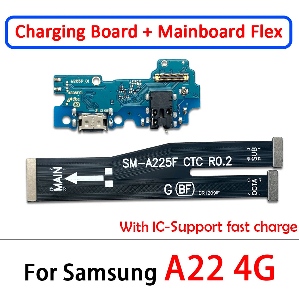 Flex Cable Carga USB para Samsung A22/A32/A42 (4G/5G) - Repuesto Conector Dock (Testado)