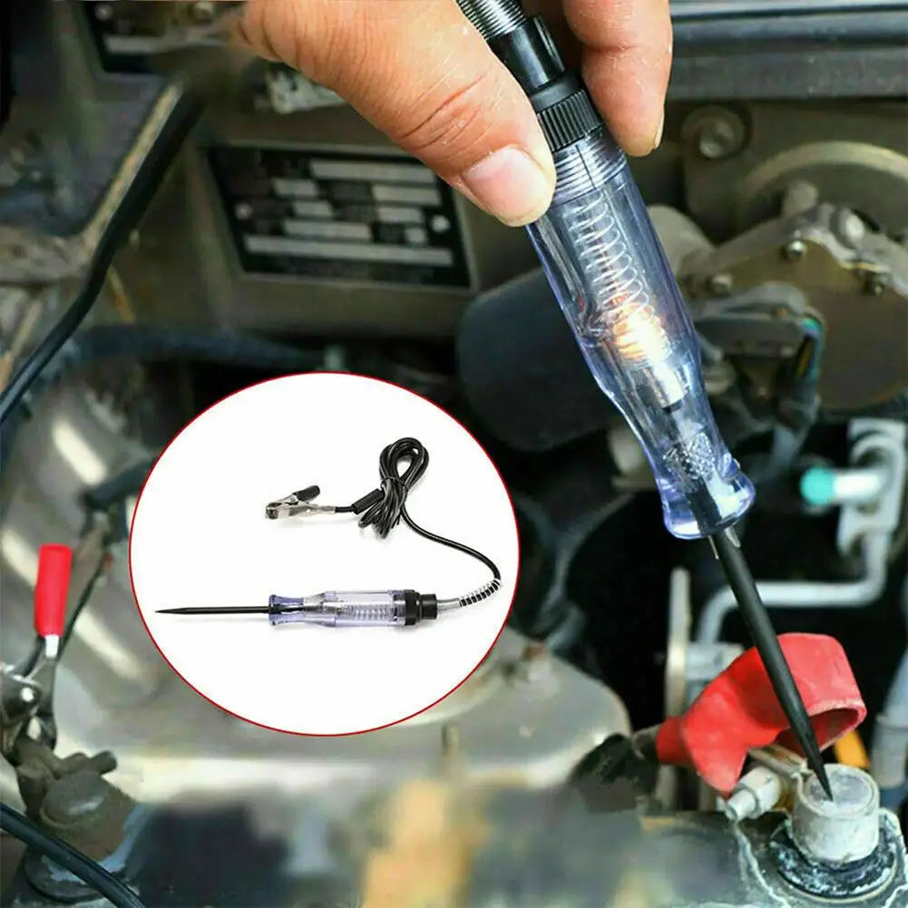 Tester Circuito Voltaje Automotriz (6V/12V/24V) - Pluma Prueba Digital DC Larga con Luz y Display