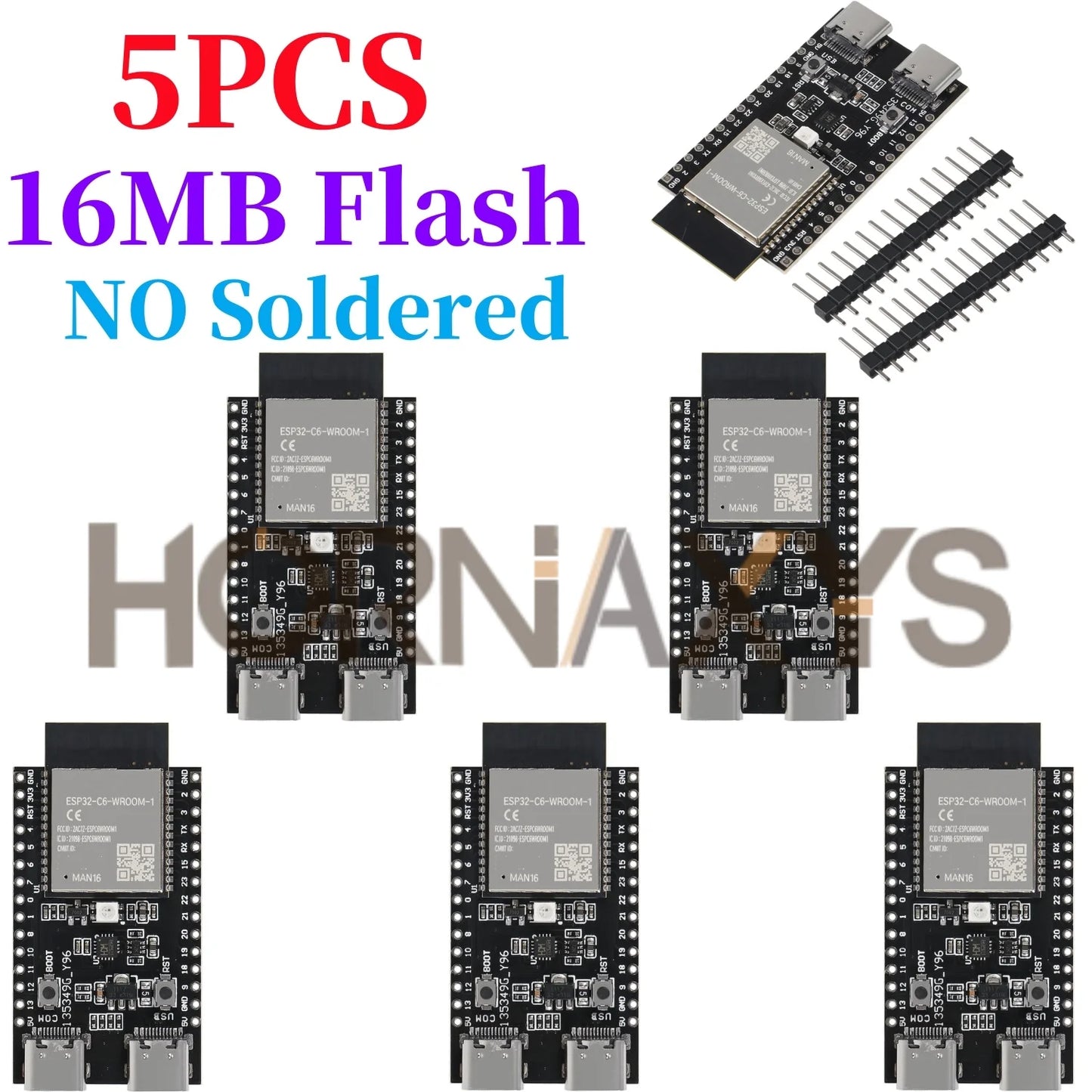 Placa Desarrollo ESP32-C6 Core (N4/N8/N16, 4/8/16MB) WiFi 6, Bluetooth, Zigbee compatible Nano Arduino
