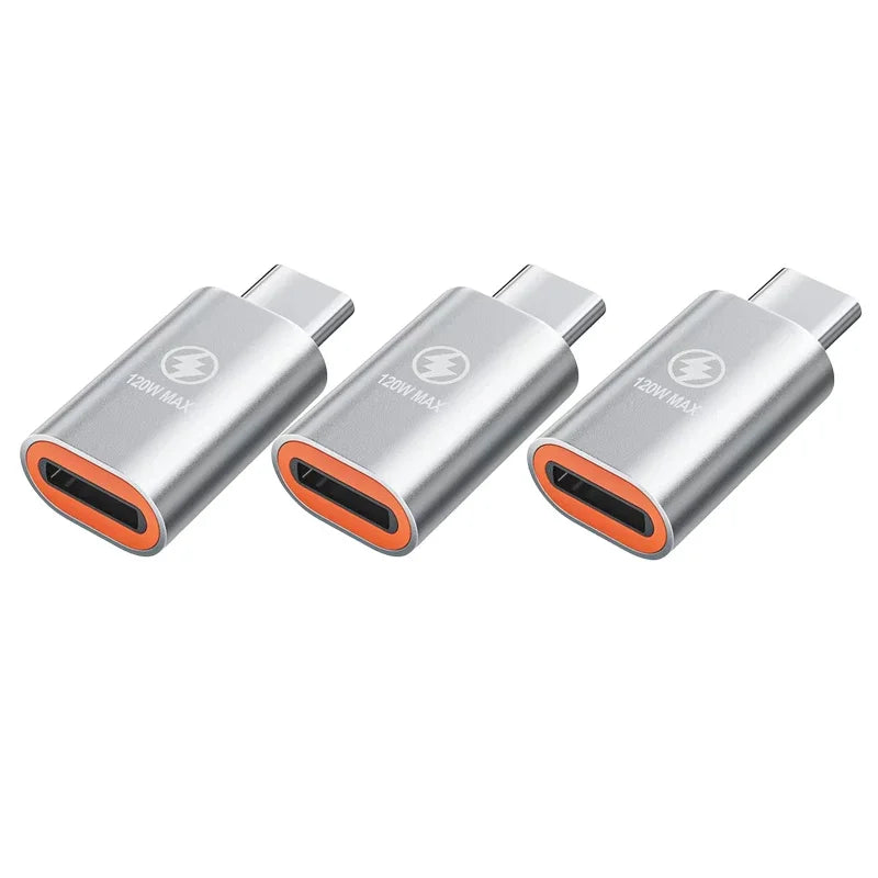 Lote 1-3 Pcs Adaptador Convertidor Carga Rápida PD 120W Lightning Hembra a USB-C Macho para iPhone 15/14/13/iPad/Samsung