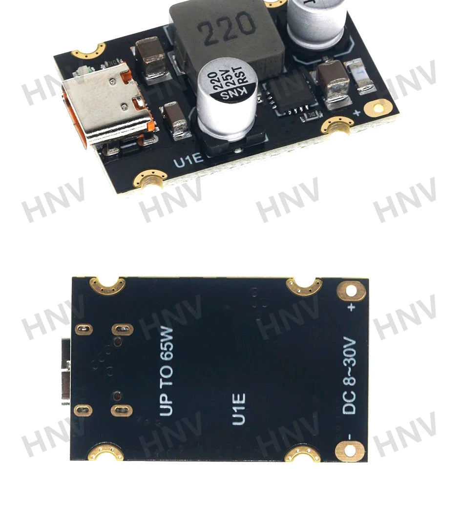 Módulo Carga Rápida PD 65W USB-C Soporta PD3.1/QC3.0/SCP/PPS 5V-20V