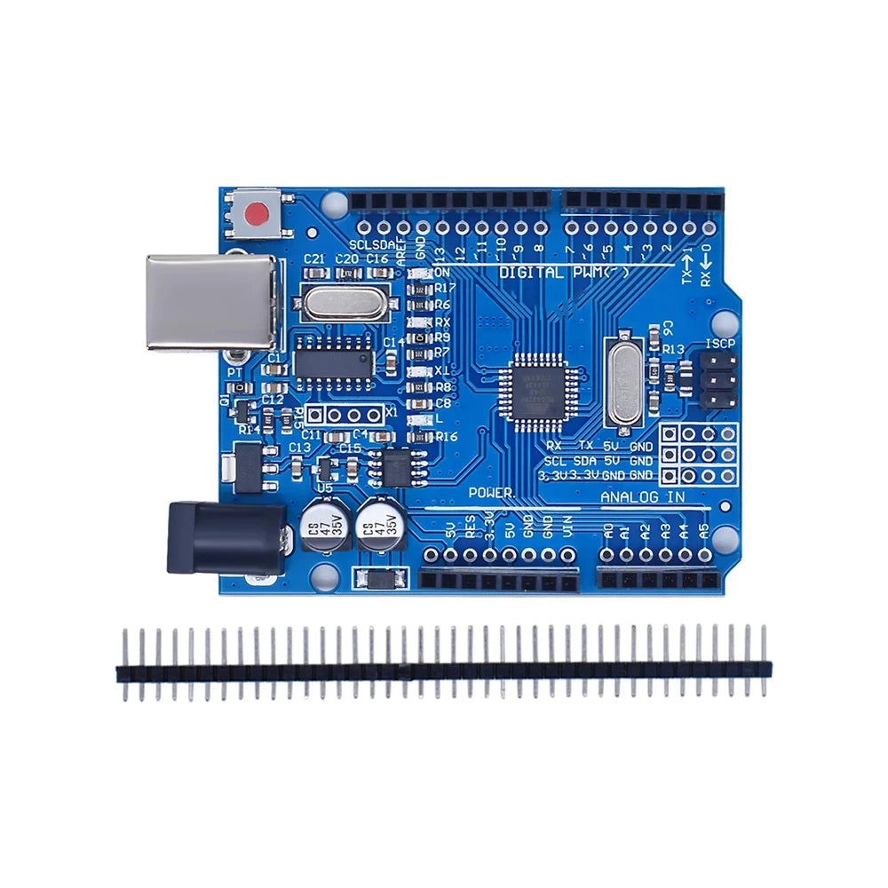 Kit Inicio para Arduino UNO R3 (Mini Protoboard, LED, Cables Jumper, Botón) para Educación Escolar/Laboratorio DIY