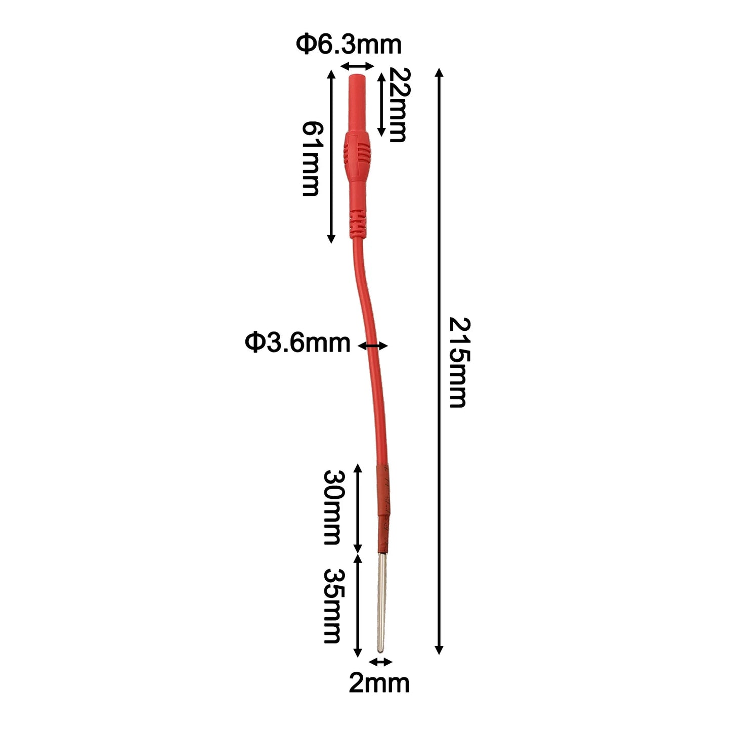 Adaptador Cable Flexible (x2) Banana Hembra 4mm - Sonda Trasera Silicona para Multímetro