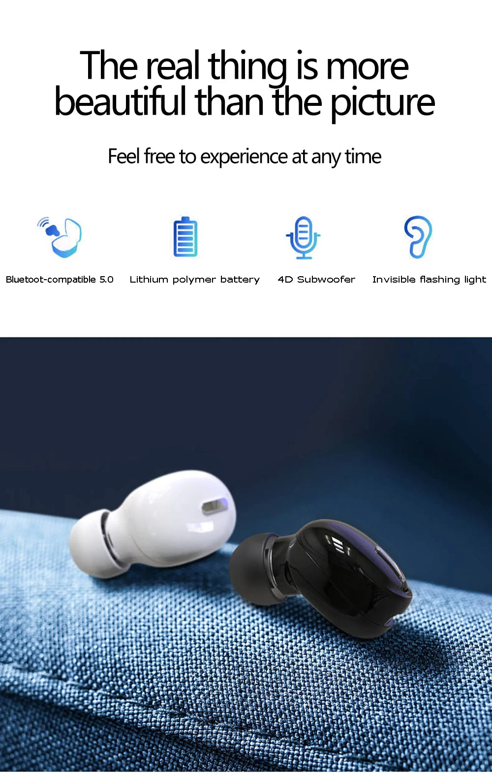 Auricular Inalámbrico X9 Bluetooth 5.0 con Micrófono (Single In-Ear Deportivo, Sonido Estéreo) para Xiaomi/Huawei