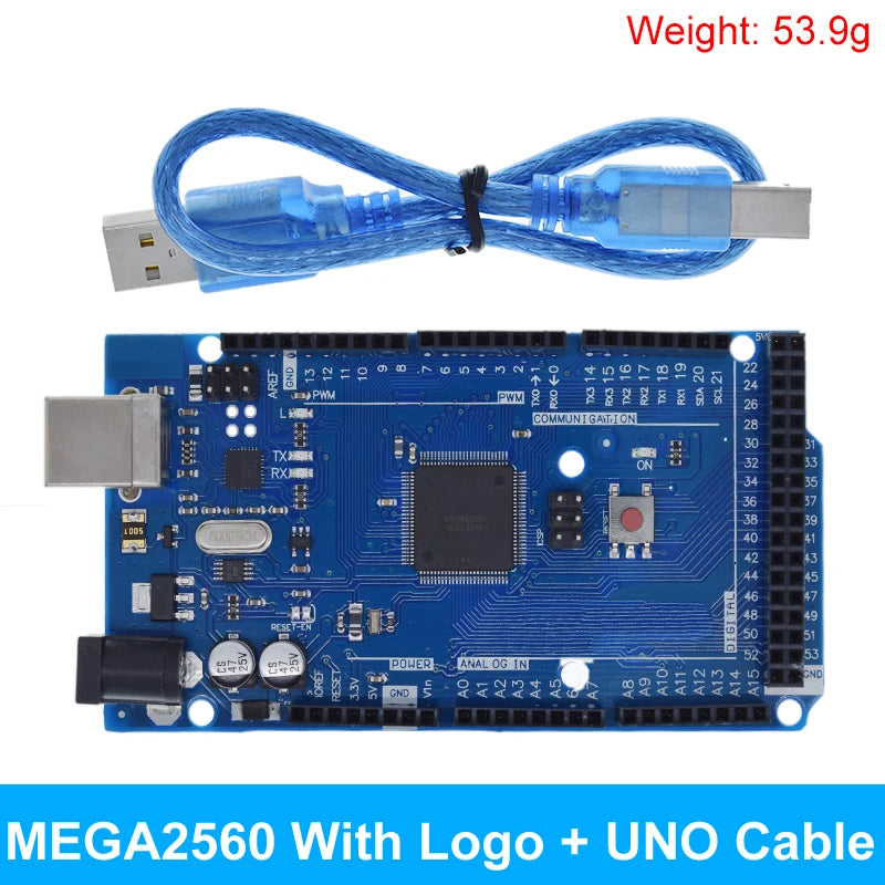 Placa Desarrollo TZT Mega2560 (ATMEGA16U2 / Pro Mini / WiFi R3 ATmega2560 CH340G) compatible Arduino Mega R3 / ESP8266
