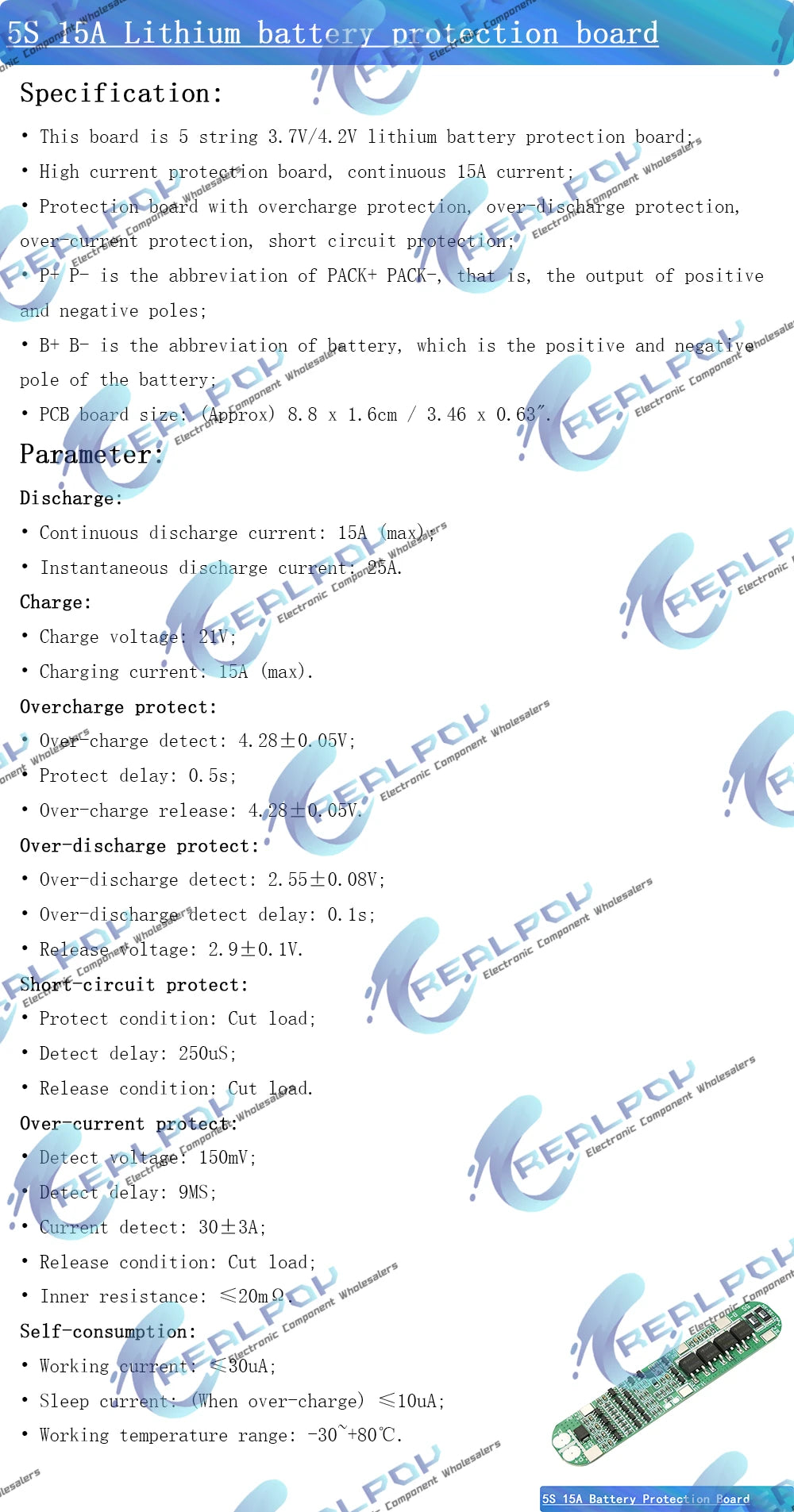 1S 2S 3S 4S 5S 6S 3A 15A 20A 30A Li-ion Lithium Battery 18650 Charger PCB BMS Protection Board For Drill Motor Lipo Cell Module
