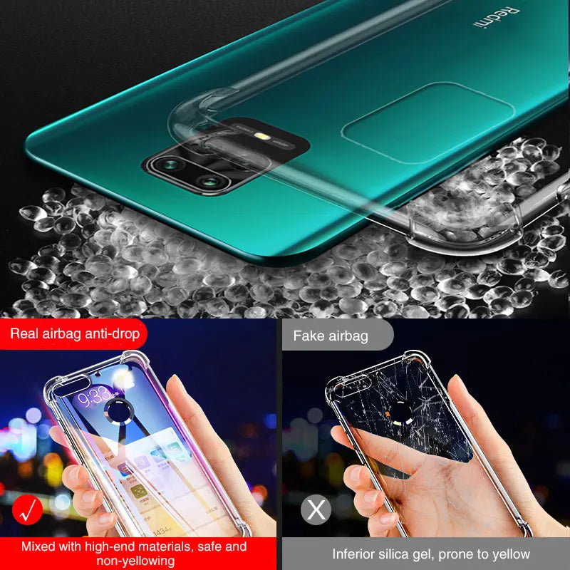 Funda Carcasa TPU Transparente Suave Anti-Golpes (Airbag Grueso) para Xiaomi Redmi Note 9/9S/Note 9 Pro