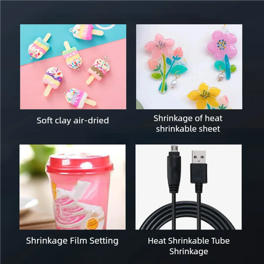 Mini Pistola Aire Caliente Doméstica Multiuso para Tubo Termoretráctil/Manualidades DIY/Mantenimiento Cable (Enchufe EU/US)