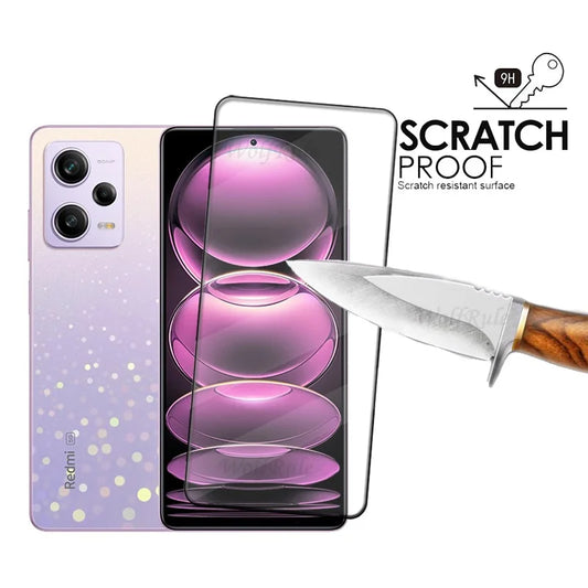 4PCS For Redmi Note 12 Pro 5G Glass Xiaomi Redmi Note 12 Pro Tempered Glass Full Cover Glue Screen Protector Redmi Note 12 Pro