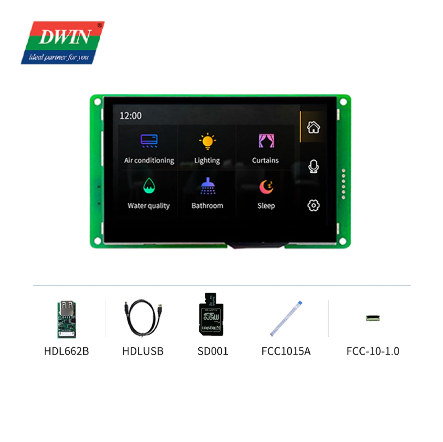 Pantalla Táctil Inteligente HMI DWIN 4.3" (480x272) TFT LCD - Bajo Costo