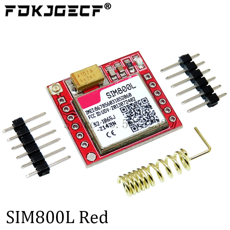 Módulo GSM/GPRS SIM800L V2.0 (5V, Quad-Band) con Antena y Cable