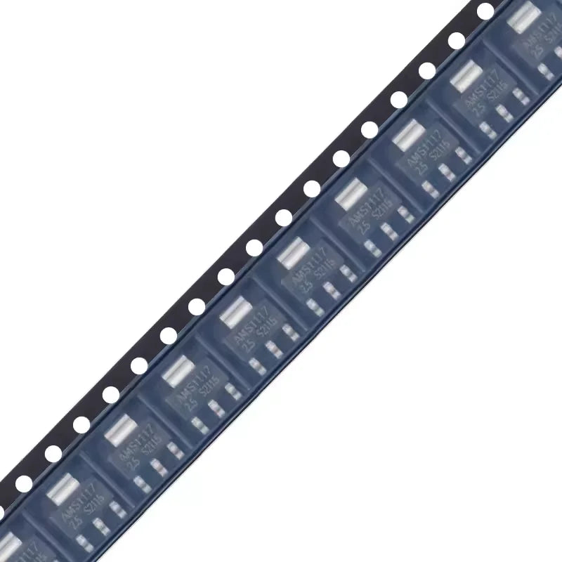 Regulador Voltaje Lineal LDO AMS1117 SMD SOT-223 - Varios Voltajes (1.2V a 5.0V y ADJ) - Lote 10 Piezas