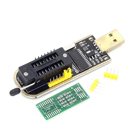 Kit Programador USB XTW100 (CH341) 24/25 Series EEPROM Flash BIOS + Clip Test SOIC8/SOP8