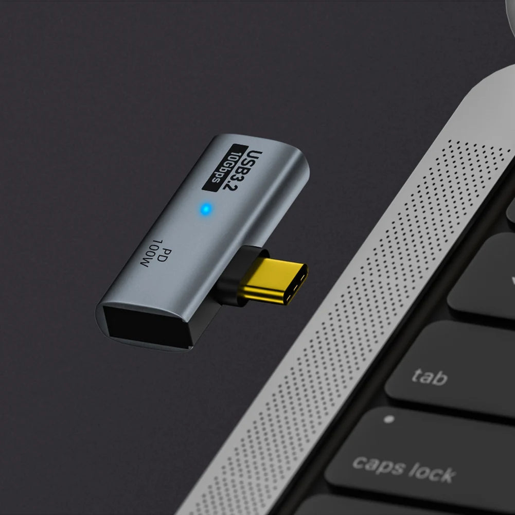 Adaptador USB-C 2-en-1 100W PD a USB OTG Soporta Transferencia Datos Carga Rápida para iPhone 15/Tablet/MacBook