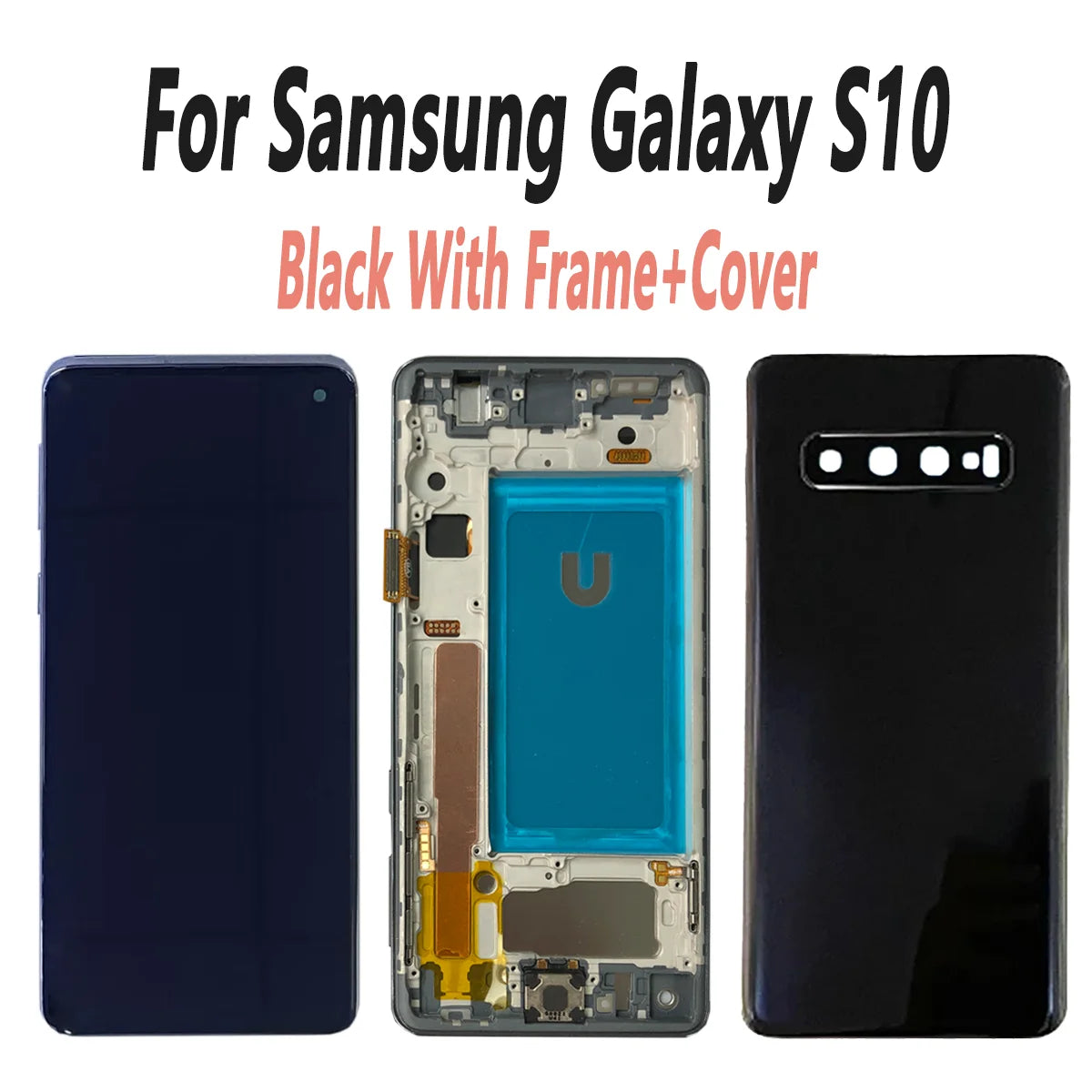 Pantalla LCD probada de 6,1 pulgadas para Samsung Galaxy S10 LCD G973F, piezas de repuesto de digitalizador de pantalla curvada táctil LCD