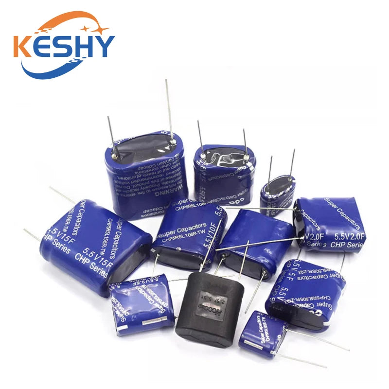 Supercapacitor Farad Tipo Combinación (0.22F-50F, 5.5V) - Unidad (Especificar Valor)