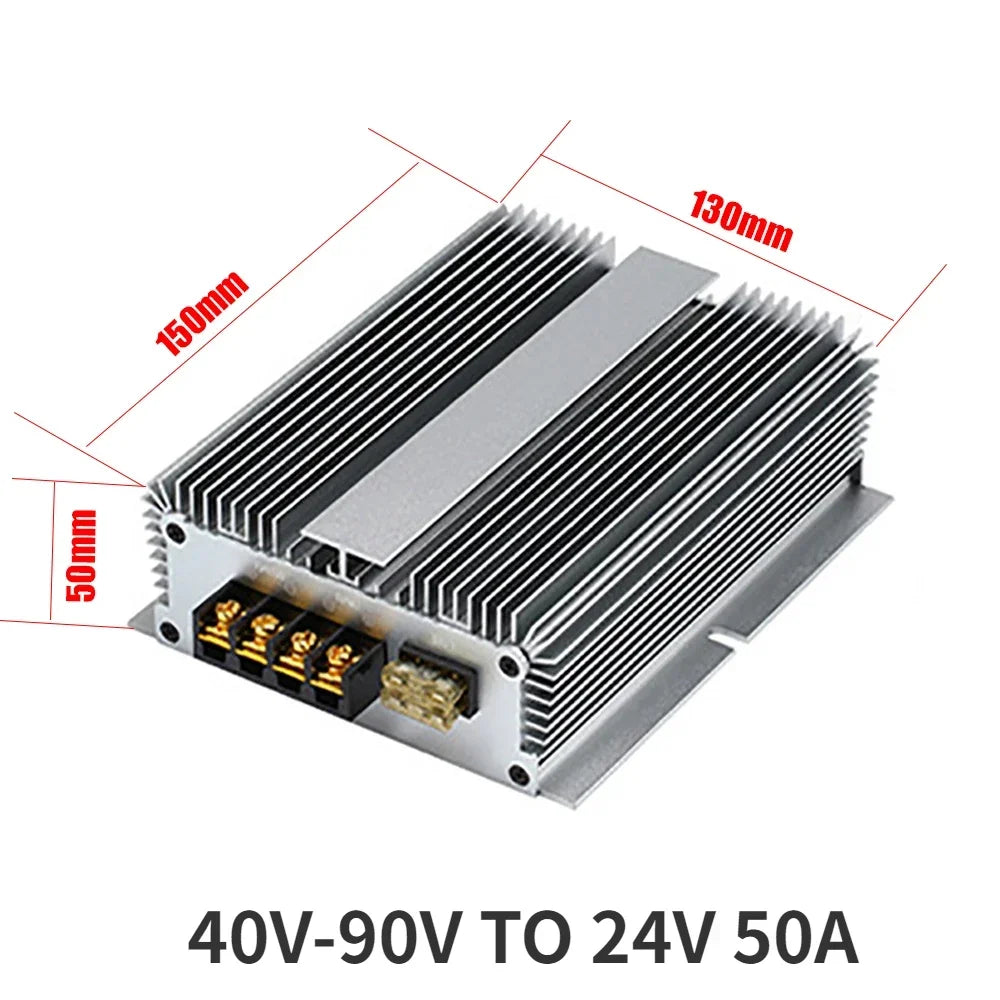 Convertidor Step-Down DC-DC 40V-90V a 24V (5A-50A) / 48V-72V a 24V Estabilizador Regulador Módulo Boost