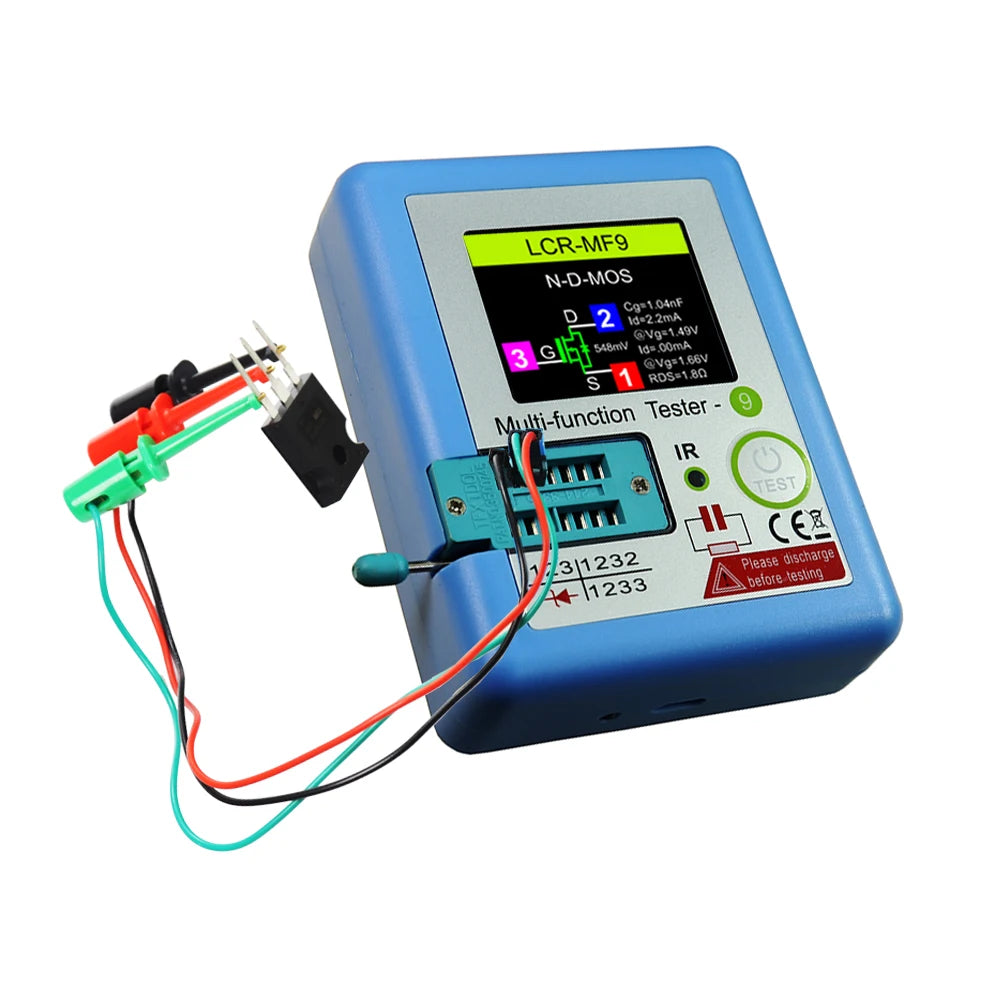 Tester Transistor LCR Multifunción (TC1/T7) - Pantalla TFT, Medidor Diodo, Triodo, Capacitor, Resistencia (MOSFET/NPN/PNP/TRIAC)