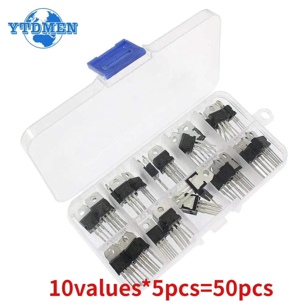 Kit Regulador Voltaje IC TO-220 (LM317T, L7805CV-L7824CV) (5-50 Unidades)