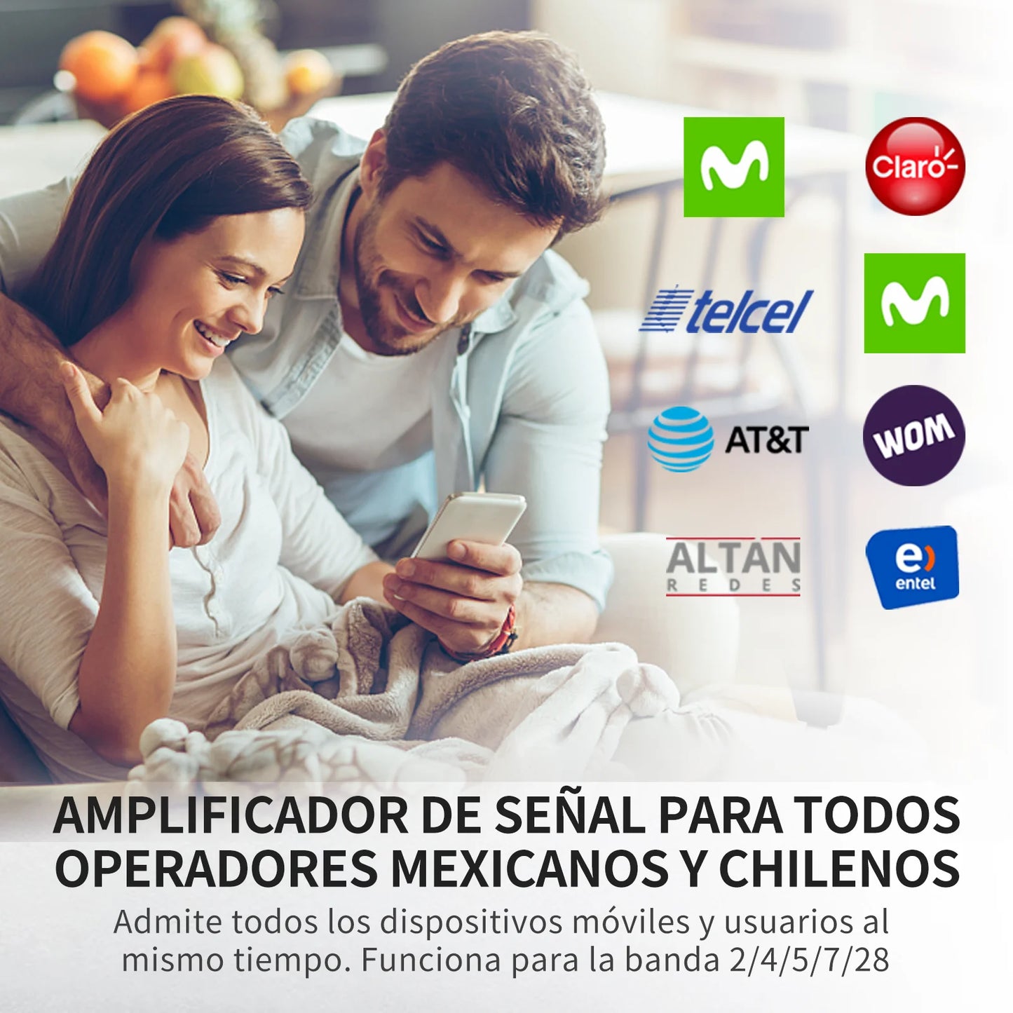 Kit Amplificador Señal Celular GoBoost 2G/3G/4G LTE GSM 700/850/1700/1900/2600 MHz (Chile)