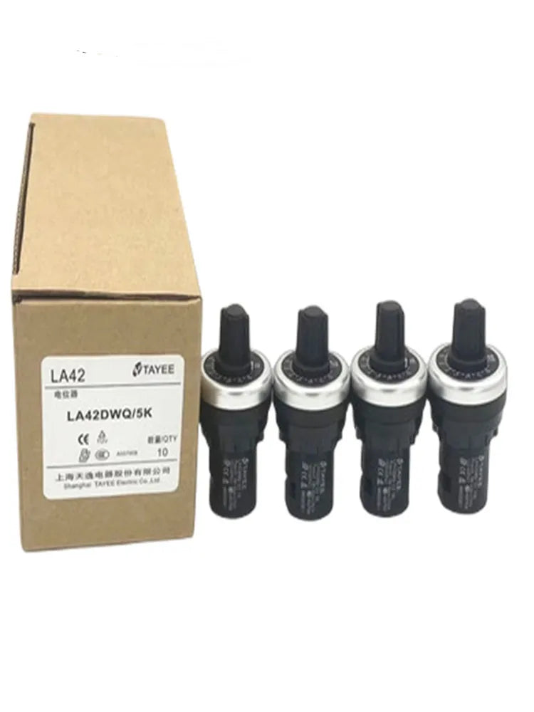 LA42DWQ-22 1K 2K 5K 10K 20k 50k 500k 22mm Diameter Pots Rotary Potentiometer Converter Governor Inverter Resistance Switch