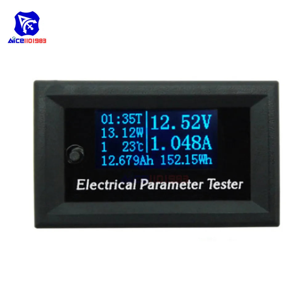 33V 3A 33V/100V 10A OLED 7 in 1 Multimeter Tester Voltage Current Watt Time Temperature Battery Capacity Meter Detector w/ Wire