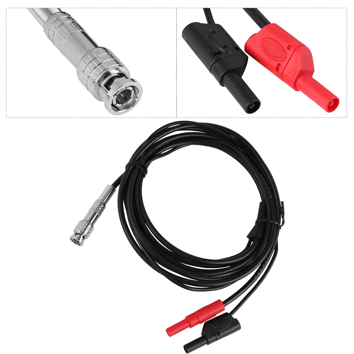 Cable Prueba Automotriz Hantek HT30A (3 Metros) - Línea Testeo BNC a Banana Alta Resistencia