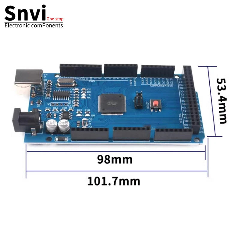 Placa Desarrollo MEGA2560 R3 (ATmega2560-16AU, CH340G) AVR USB / MEGA2560 PRO para Placa Expansión Arduino DIY Kit