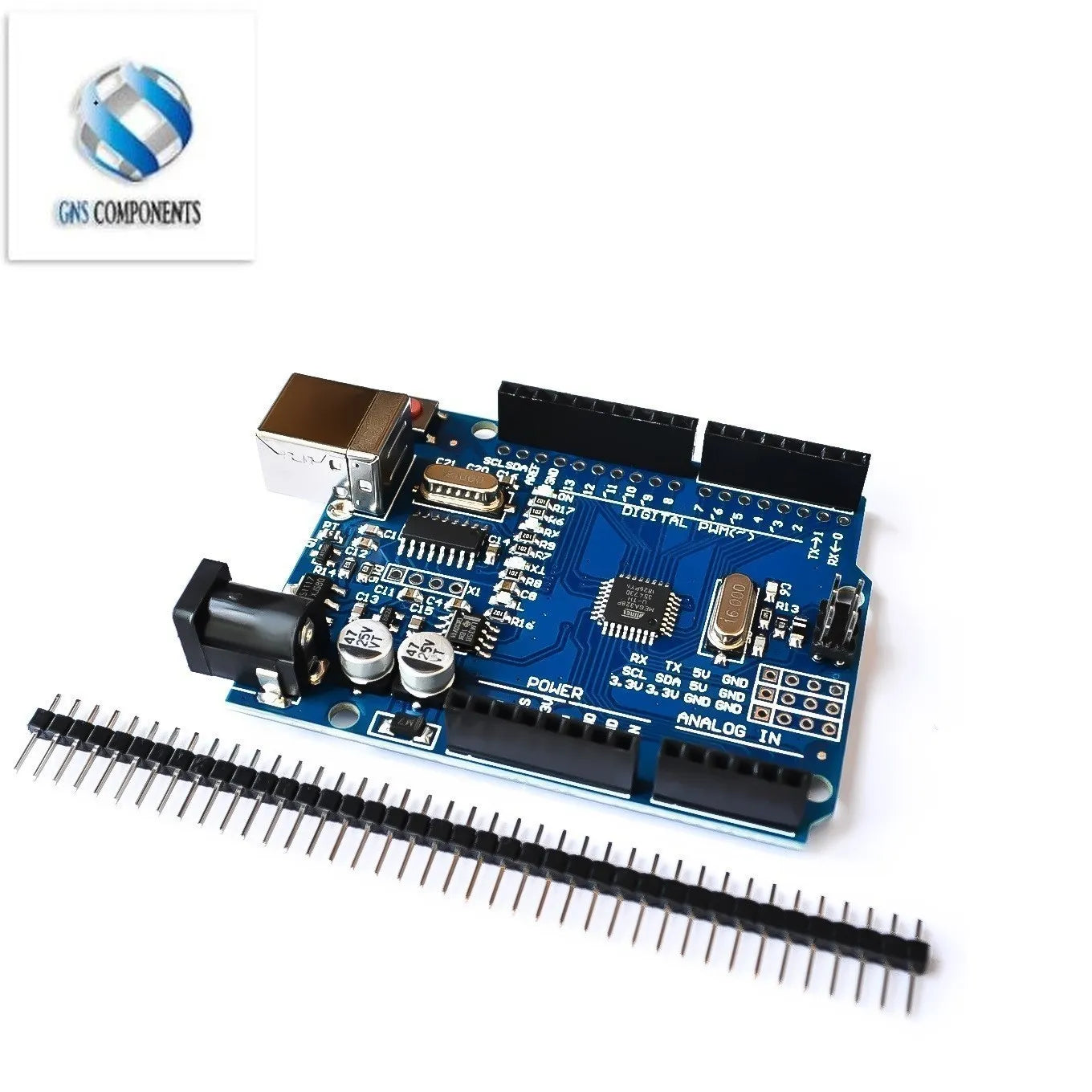 Placa Desarrollo UNO R3 (ATMEGA328P, CH340/ATEGA16U2) compatible Arduino con Cable + Placa Expansión Proto Shield R3