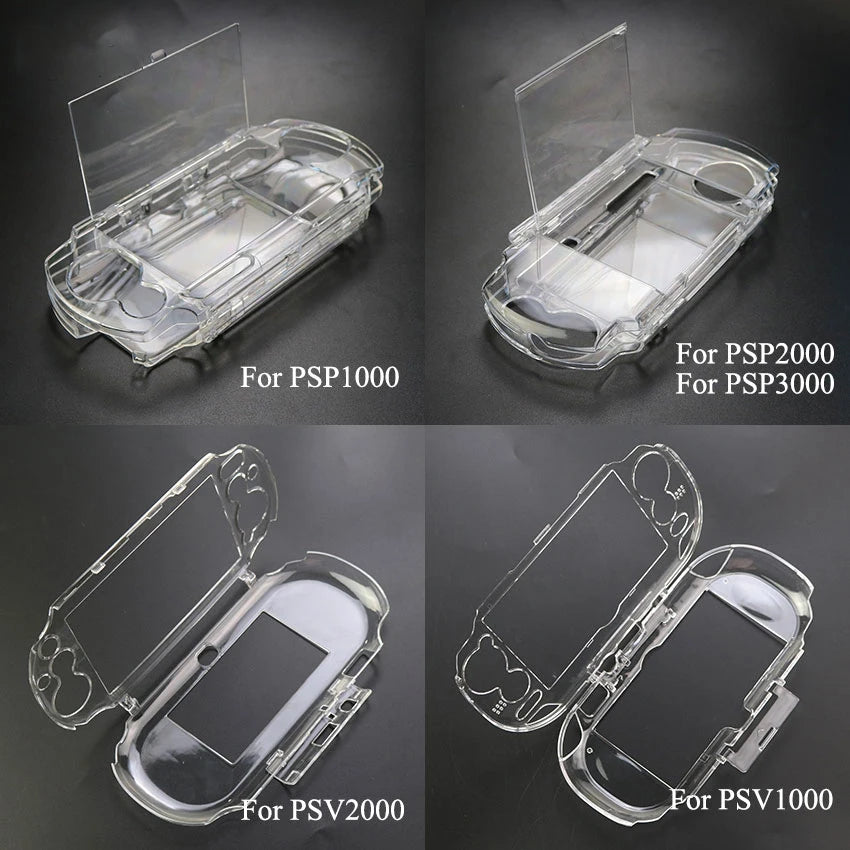 Carcasa Rígida Cristal Transparente Protectora para Consola Portátil PSP 1000/2000/3000 / PS Vita 1000/2000