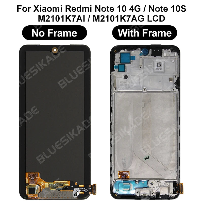 AMOLED For Xiaomi Redmi Note 10 4G Display Note 10S LCD M2101K7AI Touch Screen Digitize For Redmi Note 10 5G Display POCO M3 Pro