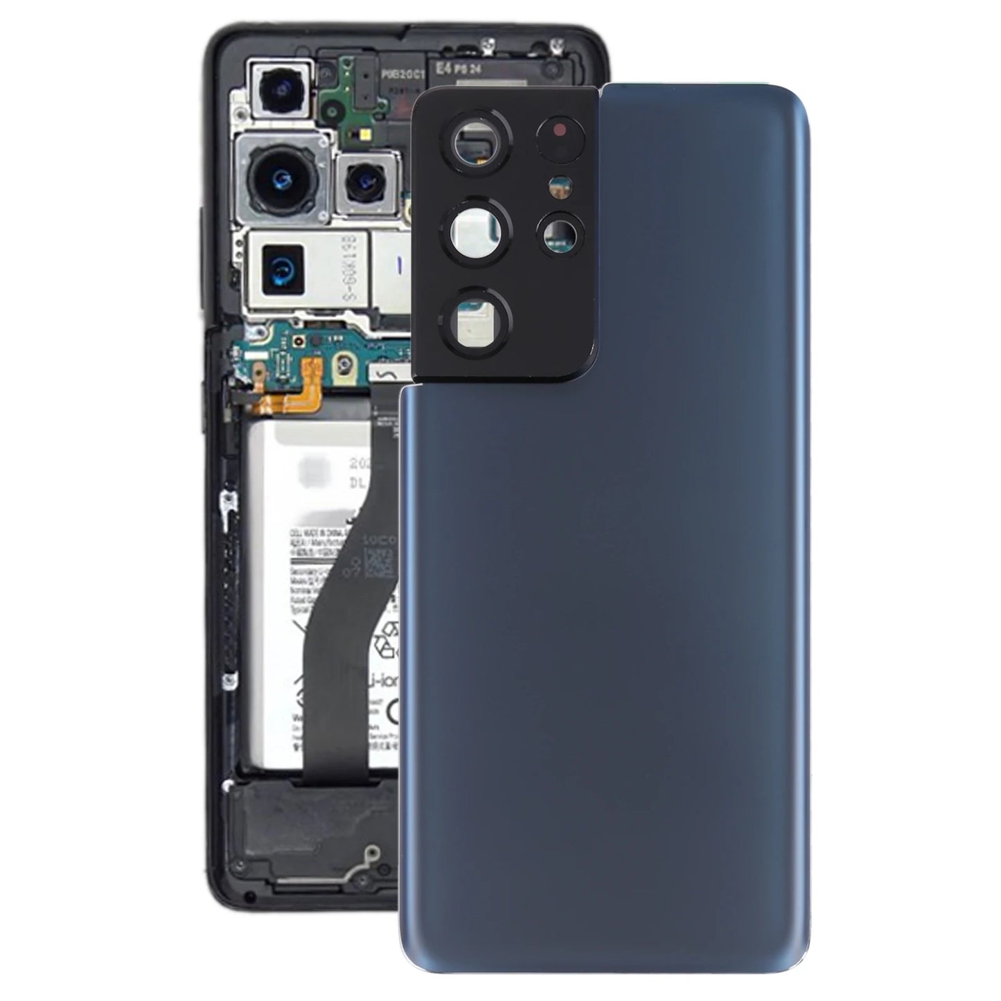 Tapa Trasera Batería con Cubierta Lente Cámara para Samsung Galaxy S21 Ultra 5G (Repuesto Reparación Teléfono)