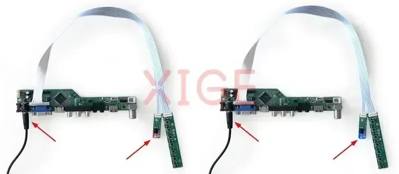 Kit Placa Controladora LVDS para Panel 15.6" B156XW02 V0-V7 (1366x768) 40pin TV Analógica HDMI/VGA/AV/USB DIY