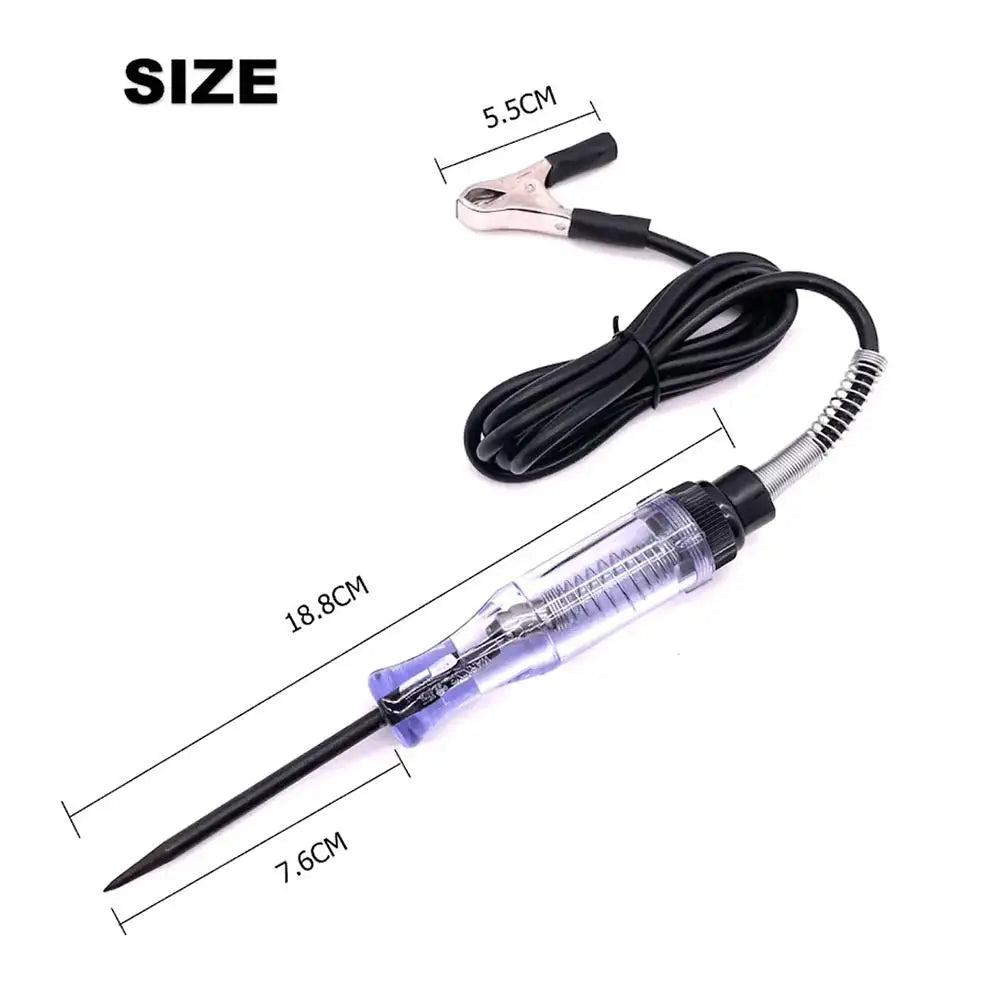 Tester Circuito Voltaje Automotriz (6V/12V/24V) - Pluma Prueba Digital DC Larga con Luz y Display