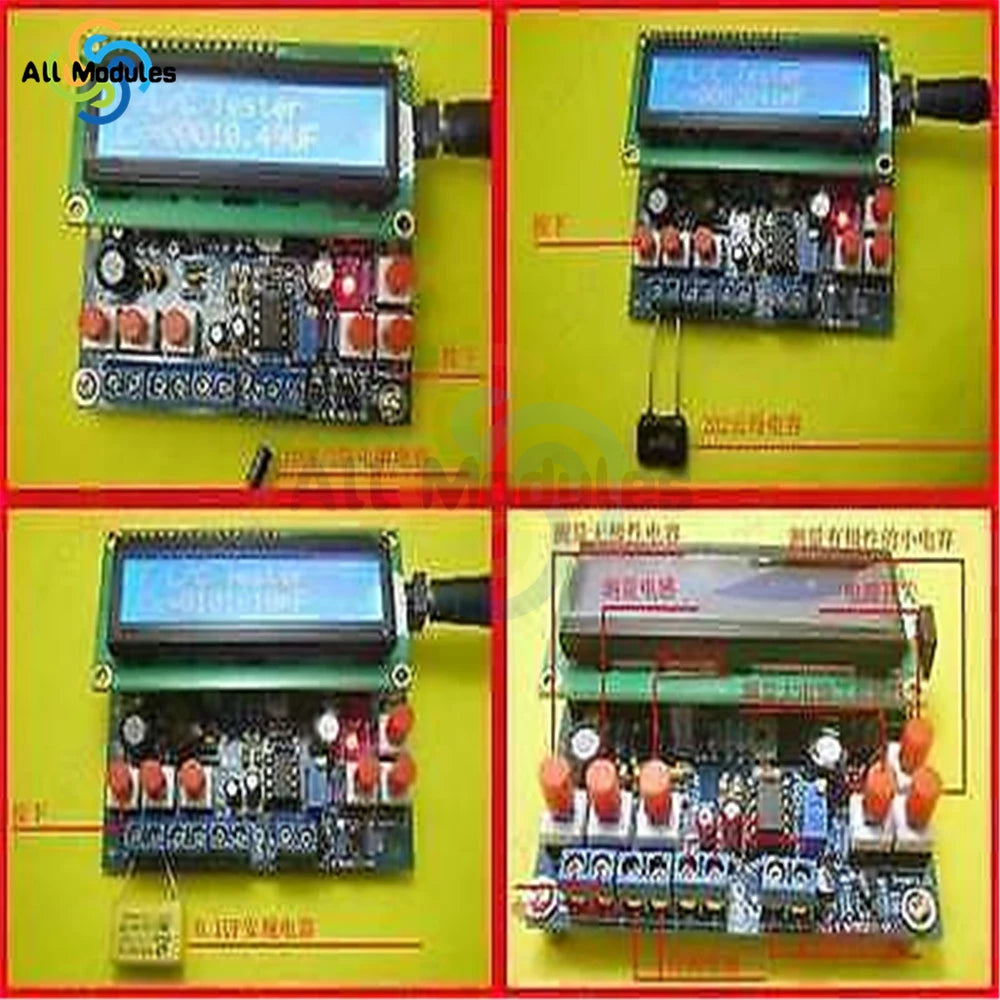 Kit DIY Secohmmeter Digital LCD 1602 Medidor Frecuencia/Capacitancia/Inductancia (Cymometer CF Tester) Permittimeter