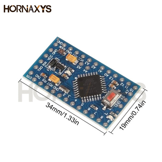 Placa Desarrollo Pro Mini 328 (ATMEGA328P/ATMEGA328) 5V 16MHz / 3.3V 8MHz para Arduino (1-10 Unidades)