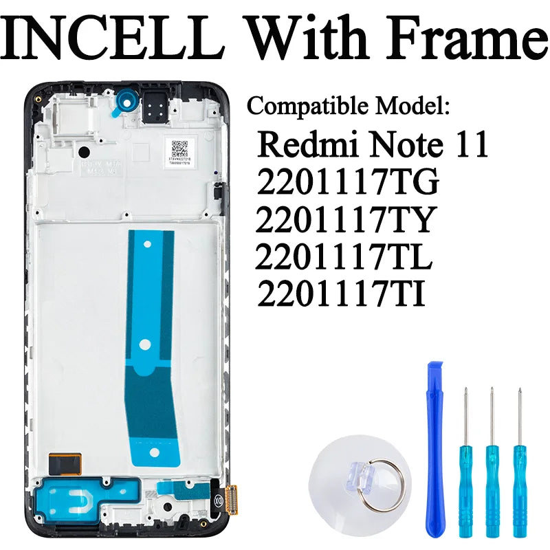 2201117TG 2201117SG Premium Lcd For Xiaomi Redmi Note 11 Display Touch Screen Digitizer Panel Assembly For Redmi Note 11S LCD