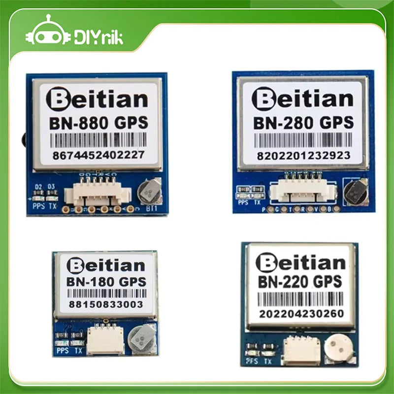 Módulo GPS Beitian BN-180 / BN-220 / BN-280 / BN-880 (GLONASS) con Antena para Controladora Vuelo Pixhawk