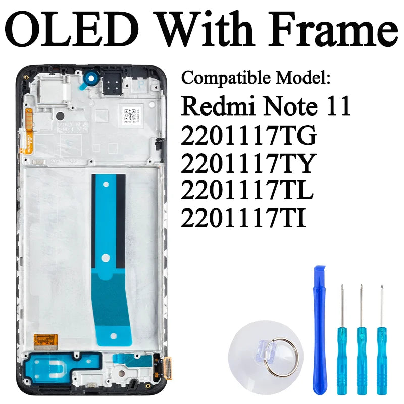 2201117TG 2201117SG Premium Lcd For Xiaomi Redmi Note 11 Display Touch Screen Digitizer Panel Assembly For Redmi Note 11S LCD