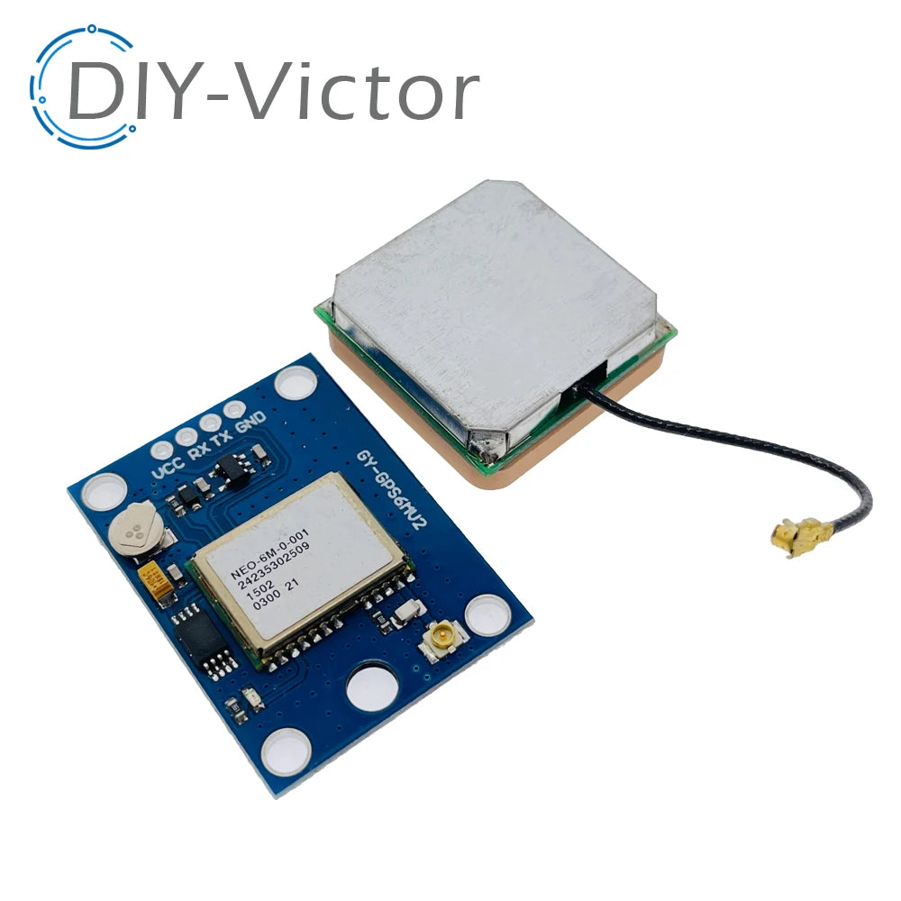 Módulo GPS GY-GPS6MV2 (NEO-6M) con EEPROM y Antena (3-5V, RS232/TTL) para Arduino/APM2.5 Control Vuelo