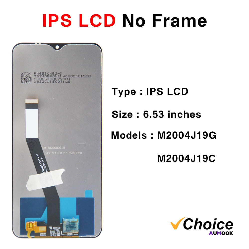 OEM LCD For Redmi 9 Display Touch Screen Digitizer For Xiaomi Redmi 9 M2004J19G,M2004J19C Assembly Replacement Part