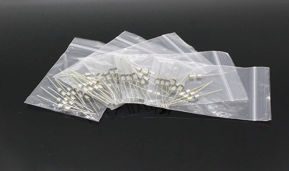 50pcs/lot 3*10mm 5 Values FUSE Assorted Kit M125 With Pin Electronic Components 0.5A 1A 2A 3A 5A