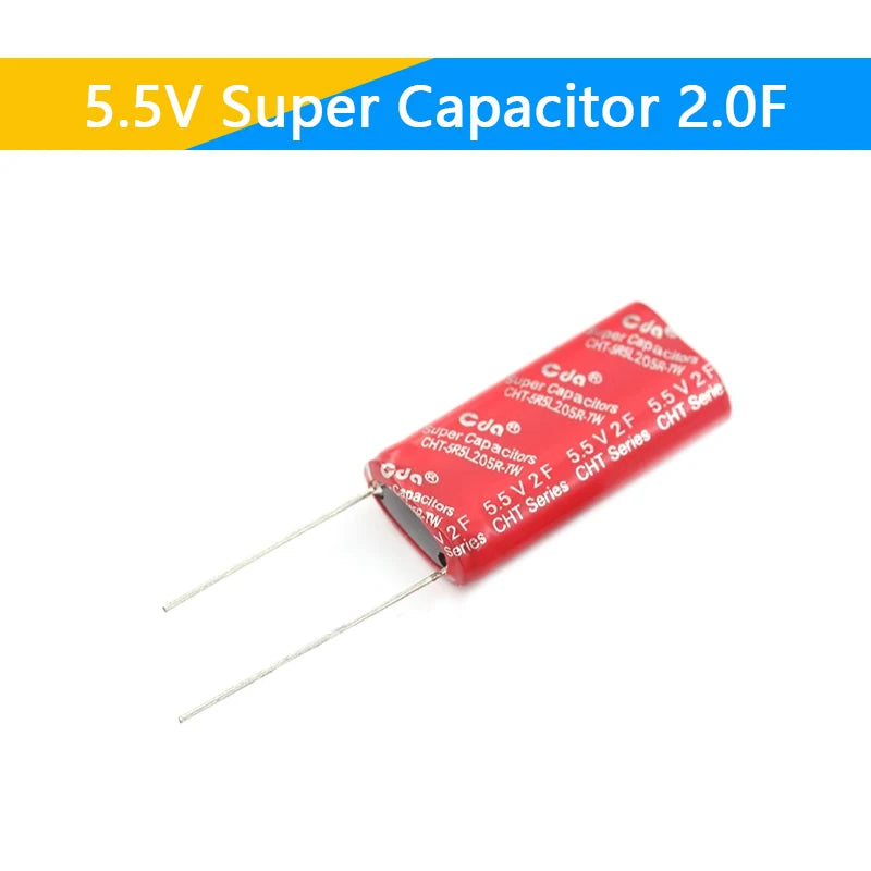 Supercapacitor Farad Tipo Combinación (0.22F-50F, 5.5V) - Unidad (Especificar Valor)