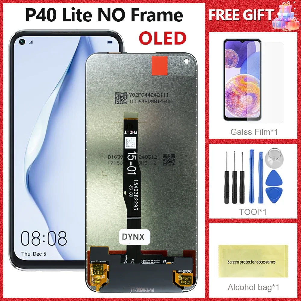 LCD For Huawei P40 Lite JNY-LX1 LCD 10 Touch Screen Replacement For Nova 7i JNY-LX2 P 40 Lite LCD Screen Nova 6 SE Display