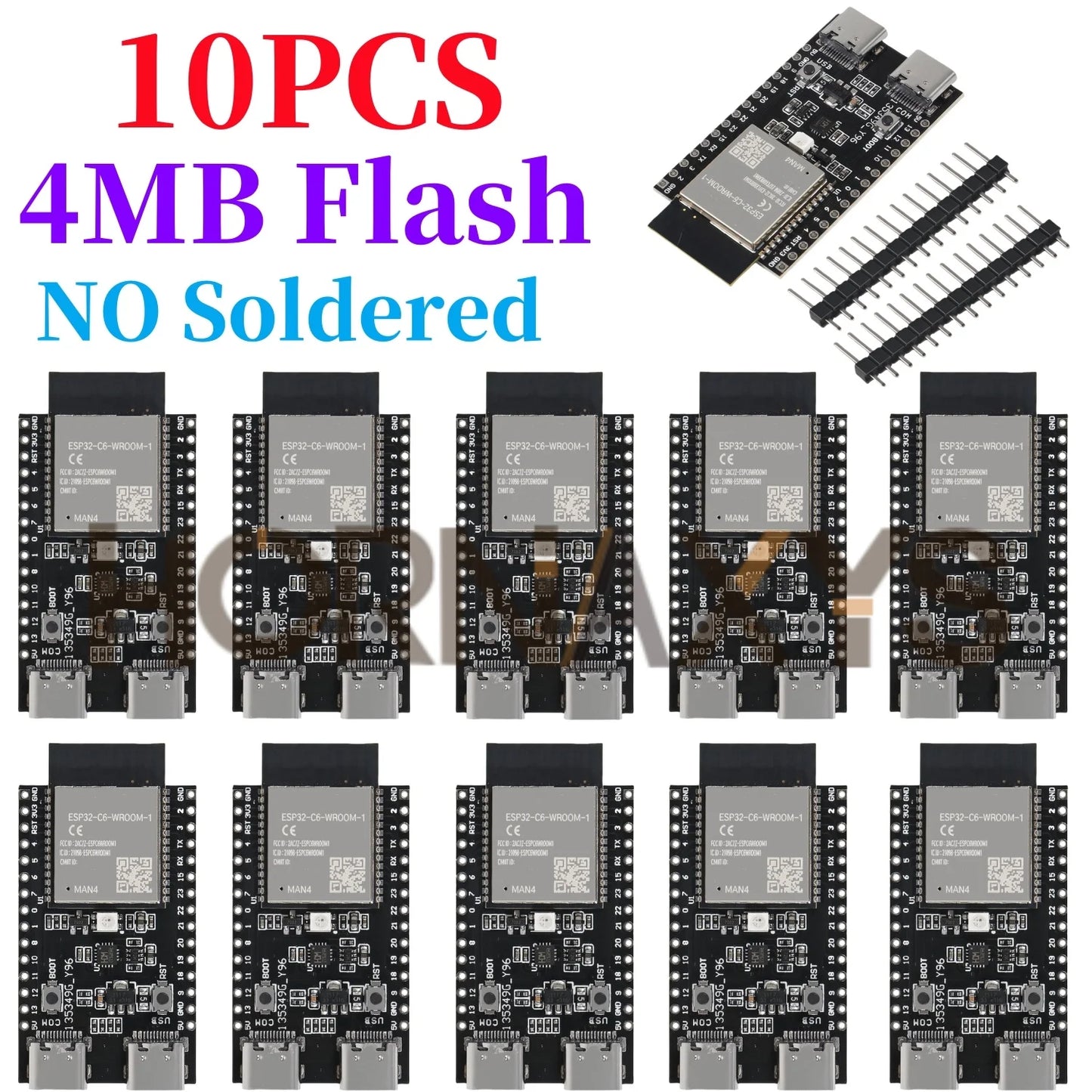 Placa Desarrollo ESP32-C6 Core (N4/N8/N16, 4/8/16MB) WiFi 6, Bluetooth, Zigbee compatible Nano Arduino